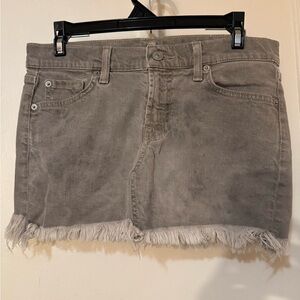 7 For All Mankind Light Gray Denim with Red Accents